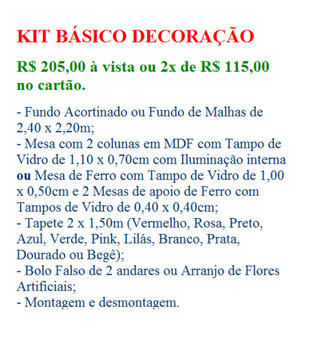 Kit Básico Adulto Kit Básico Adulto