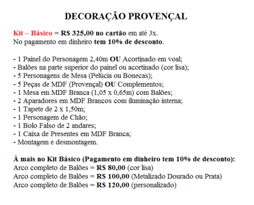 Kit Básico Prov Kit Básico Prov