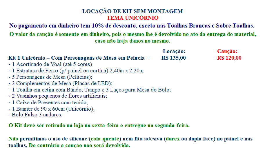 Unicórnio Sem Montagem Unicórnio Sem Montagem